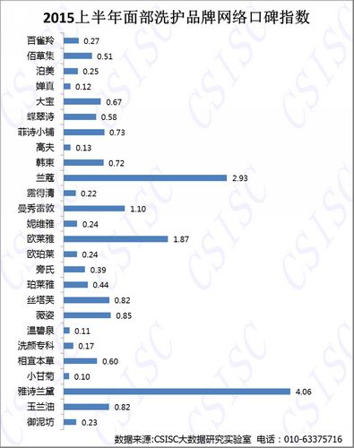 2015上半年中国面部洗护品牌口碑研究报告发布